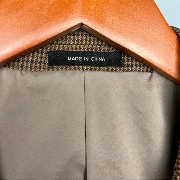 Lauren Ralph Lauren wool 42L men’s classic fit suit jacket blazer houndstooth - Picture 12 of 15